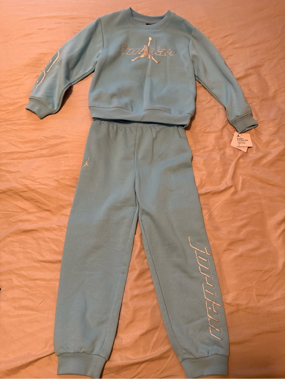 Jordan Kids Light Blue Sweatpants Joggers Set - Jordan